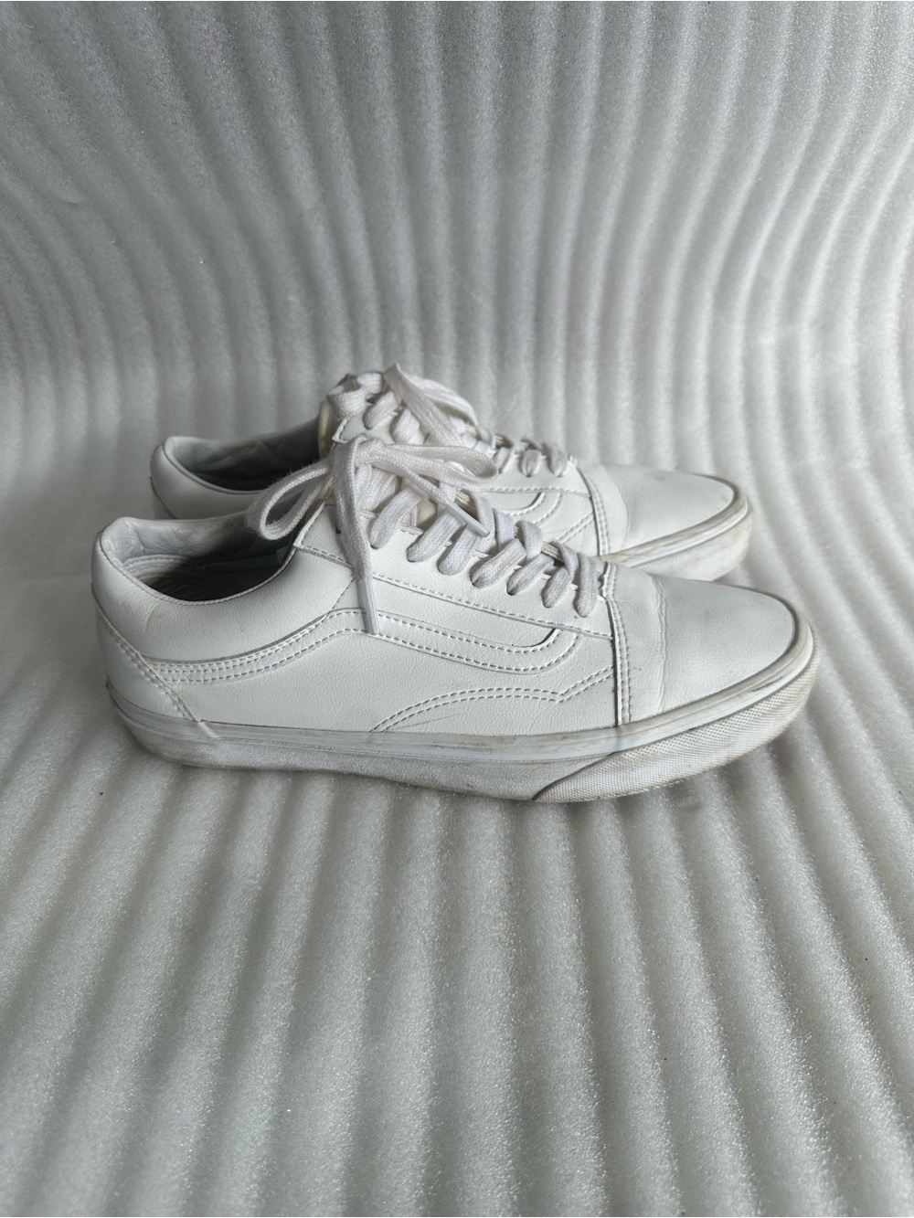 Vans White Low-Top Leather Sneakers